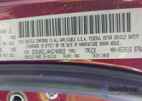 2017 Ram 2500 Tradesman 4X4 6'4 Box из США, поврежденный, VIN 3C6UR5CJ4HG740822